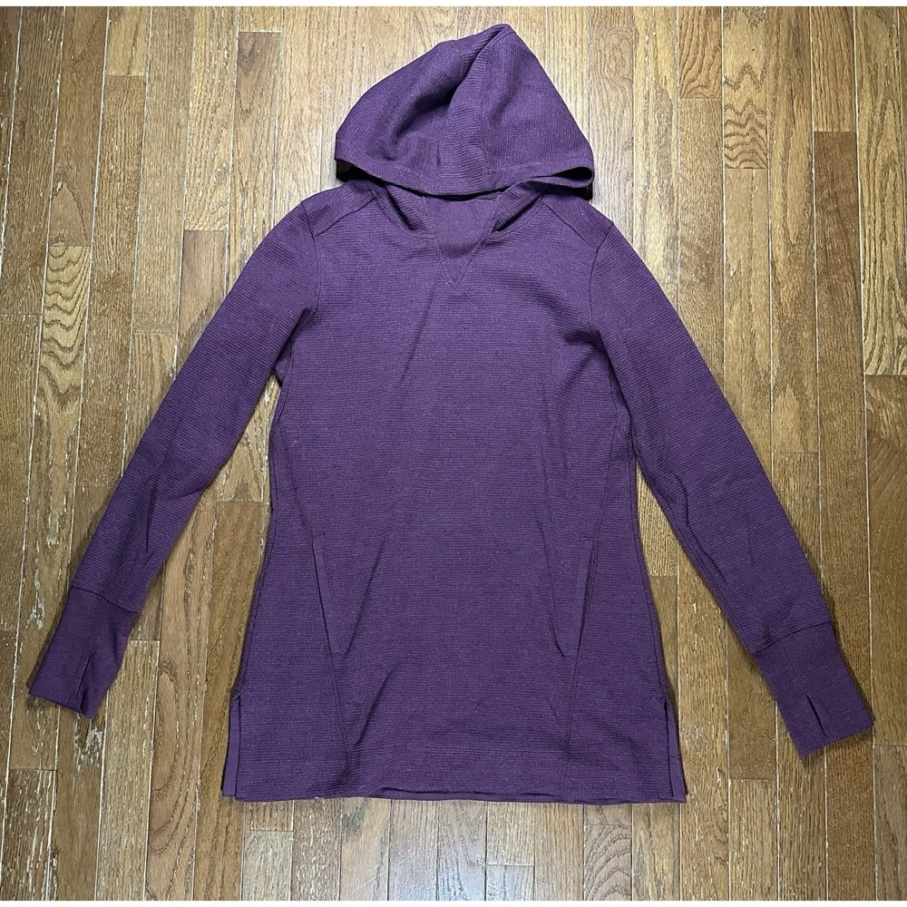 Duluth Trading 83834 Women's Heritage Working Thermal‎ Hooded Tunic Small Plum